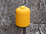 ガス缶カバー OD缶 500サイズ 鹿レザー ハンドメイド（イエロー/黄色）